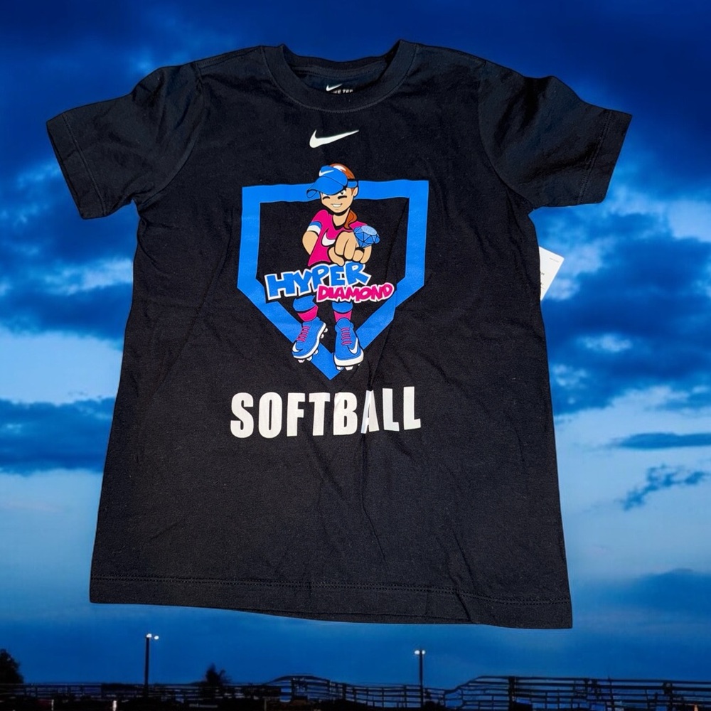 Nike Kids Black Softball T-Shirt NEW 🥎